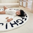 thumbnail image 6 of Rainbow Round Kids Play Rug Round Alphabet Area Rug Cartoon ABC Kids Carpet Crawling Cushion for Boys Girls, Non-Slip Kids Rugs for Classroom Nursery Room Kids Room Decor, Multicolor Letter 23.62Inch, 6 of 8
