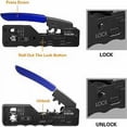thumbnail image 3 of GJ671BL RJ45 Crimpzange für CAT5/CAT5E/CAT6/CAT6A/CAT7 Netzwerkstecker RJ45 Crimp Netzwerkbuchse und 6P Tefonbuchse, 3 of 5