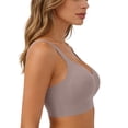 thumbnail image 7 of Women's Solid Wireless Bra Seamless Push Up Vest Bras Soft Comfort Full Coverage Smooth Everyday Bra, 7 of 7