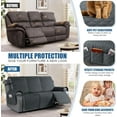 thumbnail image 5 of 100% Waterproof Recliner Covers, Recliner Sofa Covers with Leg Straps, Reversible Recliner Couch Cover for Reclining Chair, Washable Couch Protector for Pets Kids(3 Seater, Dark Gray), 5 of 8
