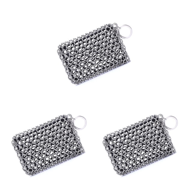 Wosthever Limpiador de ollas, redes de limpieza para el hogar, utensilios de cocina reutilizables de acero inoxidable, herramienta de fregado, Type1 NO1