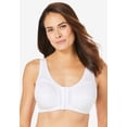 thumbnail image 4 of Comfort Choice Women's Plus Size 3-Pack Front-Close Cotton Wireless Bra, 4 of 6
