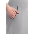 thumbnail image 3 of Fishers Finery Women's EcoFabric Ponte Stretch A-Line Skirt With Side Pockets; Casual Day to Night Breathable Cotton Skirt (Gray, M), 3 of 5