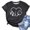 Black, variant on HUITKMM Tshirt for Women A Fashionable and Casual Printed Short Sleeved Round Neck T Shirt Top for Women 2144
