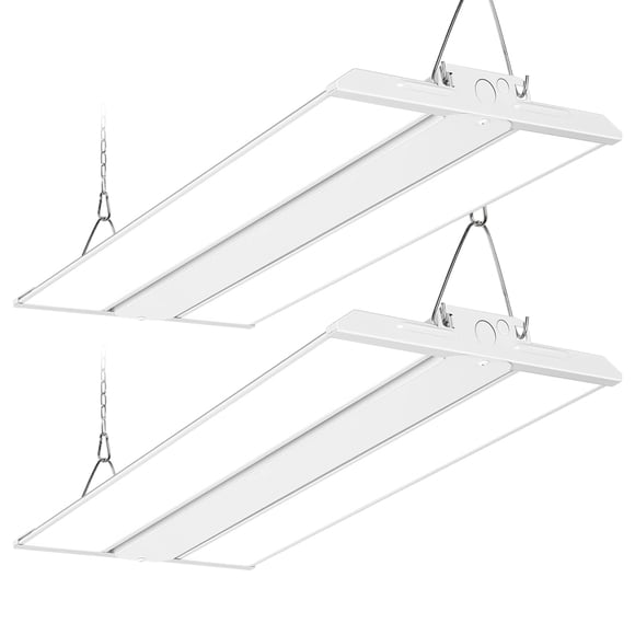 hykolity 2 Pack 2 Pieds Lampe de Magasin LED Linéaire Haute Baie, 150W Lampe de Magasin LED, 19500lm 130LM/W, 100-277V, 0-10V Dim, 5000K Lumière du Jour Lampe Suspendue Linéaire