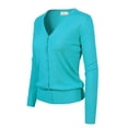 thumbnail image 3 of Made by Olivia Women's Classic Button Down Long Sleeve V-Neck Soft Knit Sweater Cardigan, 3 of 7