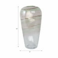 thumbnail image 4 of Crackled Glass Vase for Living Room Decor - Contemporary Home Decor Accents with Frosted Finish - Decorative Flower Vase for Room, Bedroom, House, Office, and Table Styling - 12", Clear & Frost, 4 of 12