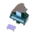 thumbnail image 4 of Piano para casa de muñecas con taburete, elegante instrumento musical en miniatura para muñecas BJD a escala 1:12, decoración para juegos de, 4 of 9