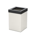 thumbnail image 4 of Gatco Elevate Stainless Steel 3 Gallon Square Wastebasket, Matte Pearl/Black Lid, 4 of 5