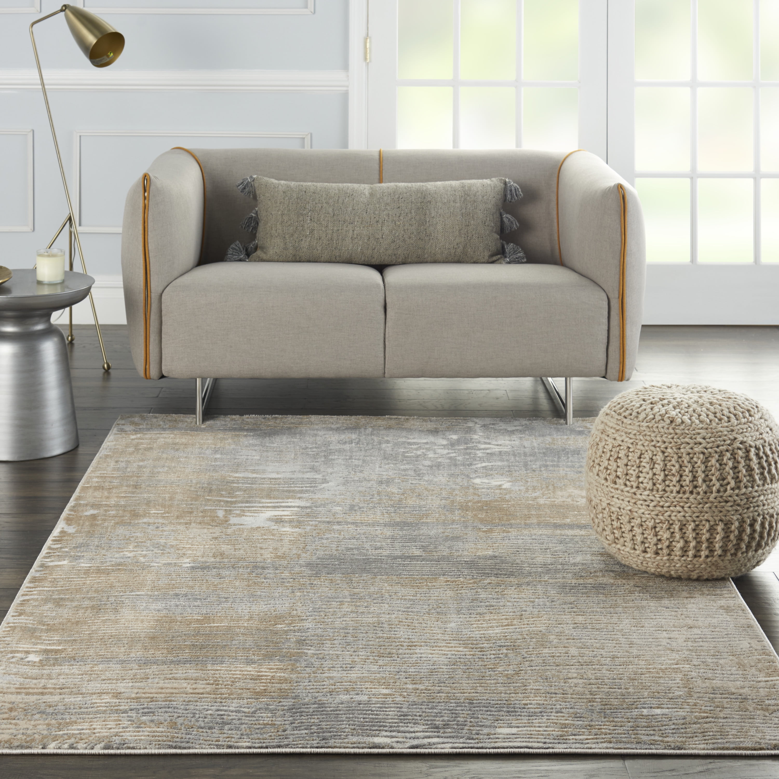 Nourison Solace Abstract Grey/Beige Area Rug