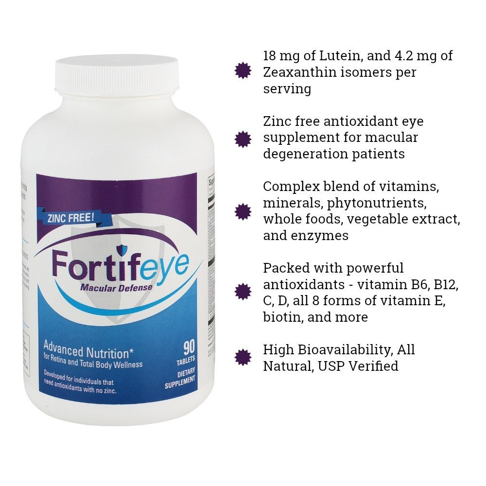 Buy Fortifeye Vitamins Macular Defense Multivitamin, All Natural USP Verified Total Body