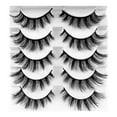 thumbnail image 1 of 5 pares de pestañas postizas de varias capas: aspecto natural y esponjoso, suaves y ligeras, fáciles de aplicar para el maquillaje de ojos diario o de fiesta, 1 of 1