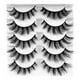 thumbnail image 1 of 5 pares de pestañas postizas de varias capas: aspecto natural y esponjoso, suaves y ligeras, fáciles de aplicar para el maquillaje de ojos diario o de fiesta, 1 of 1