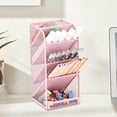 thumbnail image 6 of Lksixu Metal Mesh Desk Organizer, 5-Layer Pencil Container Stationery Holder, Small Desktop Pen Storage Rack, Multi-Purpose Makeup Brushes Storage Box for Home Office, 6 of 7