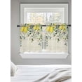 thumbnail image 5 of Summer Lemon Tier Curtains 36 Inch Length,Sheer Curtains for Bedroom Living Room Window Spring Eucalyptus Leaves Botanical Vintage Voile Drapes Kitchen Curtains Small Half Window 27.5"x36" 2 Panels, 5 of 7