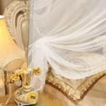 thumbnail image 4 of Rdeghly Luxury Princess Four Corner Post Bed Canopy Mosquito Netting, White, Three Side Openings, 1 Count, 4 of 8
