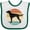 White and Green, variant on Inktastic Vizsla Dog Retro Sunset Boys or Girls Baby Bib