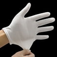 thumbnail image 4 of Paquete de 24 guantes de algodón blanco, guantes de trabajo, guantes de hidratación cosmética para manos secas y eczema, inspección de joyas (grueso) JAMW Sencillez, 4 of 5