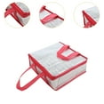 thumbnail image 6 of Zxpjkyu Pizza Delivery Bag Insulated Grocery Bag Transport Carry Hot Cold Portable Pizza Rose Red 23x23x10cm, 6 of 9