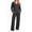 Black, variant on Outfit Sets for Women Two Piece Sets Winter Casual Long Sleeve Tops and Long Pants Lounge Sets Ribbed Knit Pajama Sets with Pockets