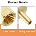 thumbnail image 3 of 2Pcs Brass Hose Barb Fittings, 1/8" Barb x 1/4" NPT Female Hose Connectors, 3 of 6