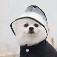 thumbnail image 2 of Cobertura completa Ropa para perros Chubasquero de una pieza para perros Suministros para mascotas con capucha (Negro XL), 2 of 6