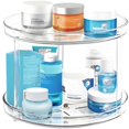 thumbnail image 1 of Organizador de baño Lazy Susan Adoco, 2 niveles, transparente, 23,5 cm, 1 of 7