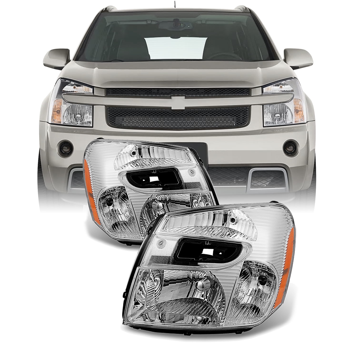 Fit 2005-2009 Chevy Equinox Headlights Lights Lamps Replacement