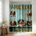 thumbnail image 5 of TIELUTT A Witty and Humorous Bathroom Curtain Embroide Shower Curtain Curtains for Small Windows in Bathroom Extra Long Shower Curtain Liner 84 Inches Long Tall Shower Curtain Shower Hang Line, 5 of 5