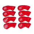 thumbnail image 3 of LOVIVER 8Pcs Golf Iron Club Head Covers Embroidery Golfer Gift with Degree Protector Red, 3 of 8