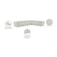 thumbnail image 2 of Meridian Furniture Miramar Cream Durable Linen Textured Modular Sectional, 2 of 9