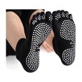 thumbnail image 5 of pares de calcetines de yoga negros para hombre, forro polar antideslizante de algodón para trampolín deportivo, 5 of 5