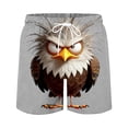 thumbnail image 2 of Mens Swim Trunks Casual Elastic Wasit Loose Fit Drawstring Shorts Cartoon Summer Beach Short Pants with Pockets Gray 5XL, 2 of 3