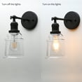 thumbnail image 2 of Pathson Vintage Wall Sconce Light with Clear Glass Bell Shape Shade for Bathroom Living Room Bedroom, 2 of 12