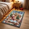 thumbnail image 3 of Cififendec Oversized Christmas 3D Visual Area Rug, 31.5"×19.68", Vintage Santa Themed Embossed Floor Mat for Xmas Living Room Floor Laying, 3 of 7