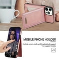 thumbnail image 3 of Feishell Wallet Case for iPhone 15 Pro Max, [RFID Blocking] Credit Card Holder Back Magnetic Buckle Luxury Premium PU Leather Purse Flip Kickstand Shockproof Cover For iPhone 15 Pro Max, Rosegold, 3 of 8