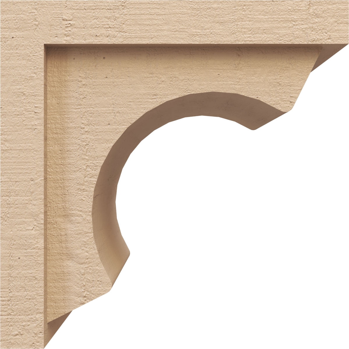 9"W x 9"D x 9"H Wide Emerson Rough Cedar Woodgrain TimberThane Corbel, Primed Tan