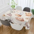 thumbnail image 2 of Yayeee Tablecloths 60" x 108" Rectangle Wrinkle Resistant Party Table Cover, Red Watercolor Seashells, 2 of 8