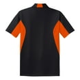 thumbnail image 6 of Mens Side Blocked Polyester Micropique Sport-Wick Polo Black/ Deep Orange X-Small, 6 of 7