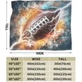 thumbnail image 3 of Football Blanket for Boys Girls, Cool Football Themed Design Printed Throw Blankets for Kids Lap, Chair, Warm Soft Cozy Blanket, 30"x 40", 3 of 6