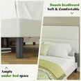 thumbnail image 5 of Papajet King Size Upholstered Bed Frame with Adjustable Headboard & Wood Slats, White, 5 of 6