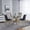 Gold, variant on Modern Space-Saving Square Glass Dining Kitchen Table with Cross Metal Legs Easy Clean Tempered Glass for Small Spaces, Living Room, Dining Room, 35.4" x 35.4" x 29.1"