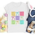 thumbnail image 4 of Plebaso T-Shirts de Pâques pour Femmes Manches Courtes Imprimés Graphiques Hauts Été Décontractés Amples, 4 of 6