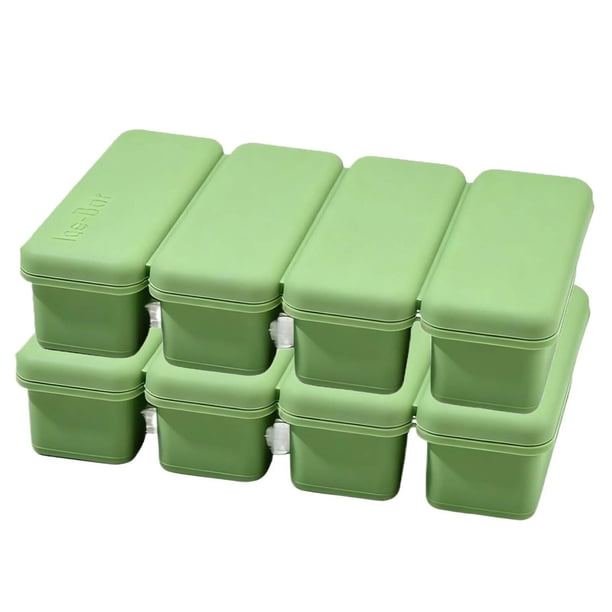 Paquete de 2 bandejas de silicona for palitos de hielo con tapas, moldes de fácil liberación for botellas de agua, whisky y cócteles