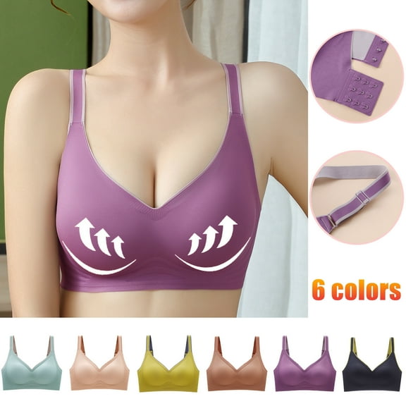 Darzheoy Women Fashion Bra Wire Free Underwear One-Piece Bra Everyday Underwear Bras for Women XXL