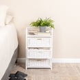 thumbnail image 3 of Household Essentials Woven 3 Drawer Chest with Cutout Handles, Paper Rope, White, 3 of 9