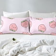 thumbnail image 6 of Erosebridal Cute Peach Bed Sheets Full Size Sheet Set Cartoon Fruit Room Decor Bedding Set,Teens Women Pink Fitted Sheet 4Pcs with 2 Pillowcases, Kawaii Fruit Flat Sheet, 6 of 6