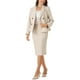 thumbnail image 4 of Conjunto de falda de traje de 2 piezas para mujeres, blusas de manga larga, chaqueta de blazer, conjunto de faldas lápiz M beige, 4 of 6