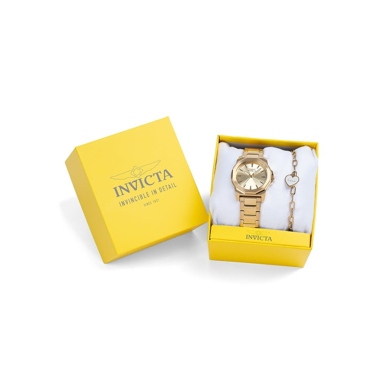 INVICTA Speedway Lady 34mm Stainless Steel Gold Gold dial PC21J