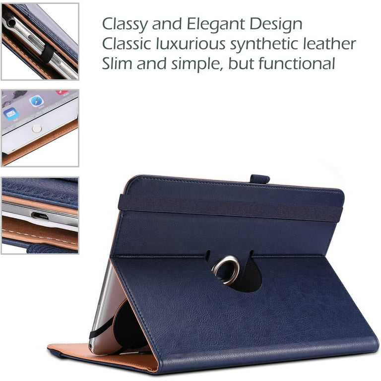 Pudiceva Universal 10 10.1 Inch Android Tablet Case,Slim Folding Stand Cover For All 9"-10.5" Touchscreen Tablet Case With Stylus Pen Holder,Beach Butterflies